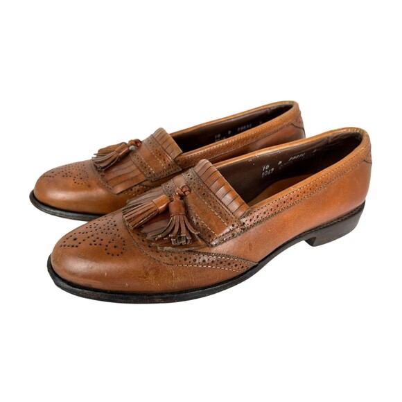 Allen Edmonds Bridgeton Brown Leather Slip-on Kiltie Tassel Loafer Shoes 10B main image 8